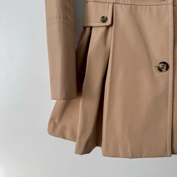 Calvin Klein Hooded Skirted Raincoat - Picture 4 of 10